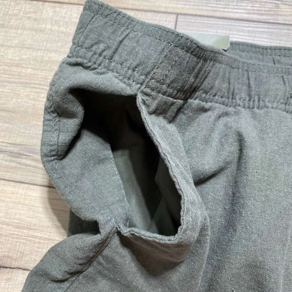 Goodfellow Mens Linen Blend Everyday 7” Cargo Shorts XXL Olive Green‎